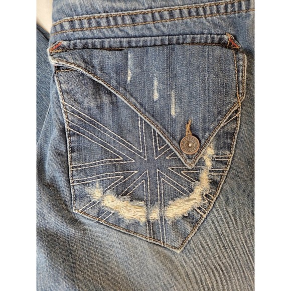 Men's Decoded Boot Cut Denim Distressed Jeans 32x32 - Picture 8 of 9